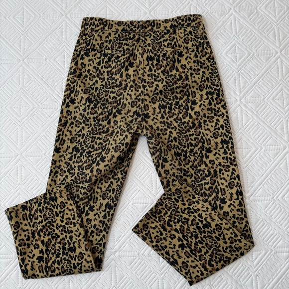 J. Crew Kick Out Crop Leopard Print Pants Size 28 - Picture 9 of 11